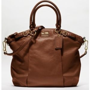 Coach Madison Lindsay Light brown leather bag
